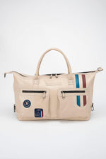 Steve McQueen 48-hour travel bag in ecru leather - Image n°1