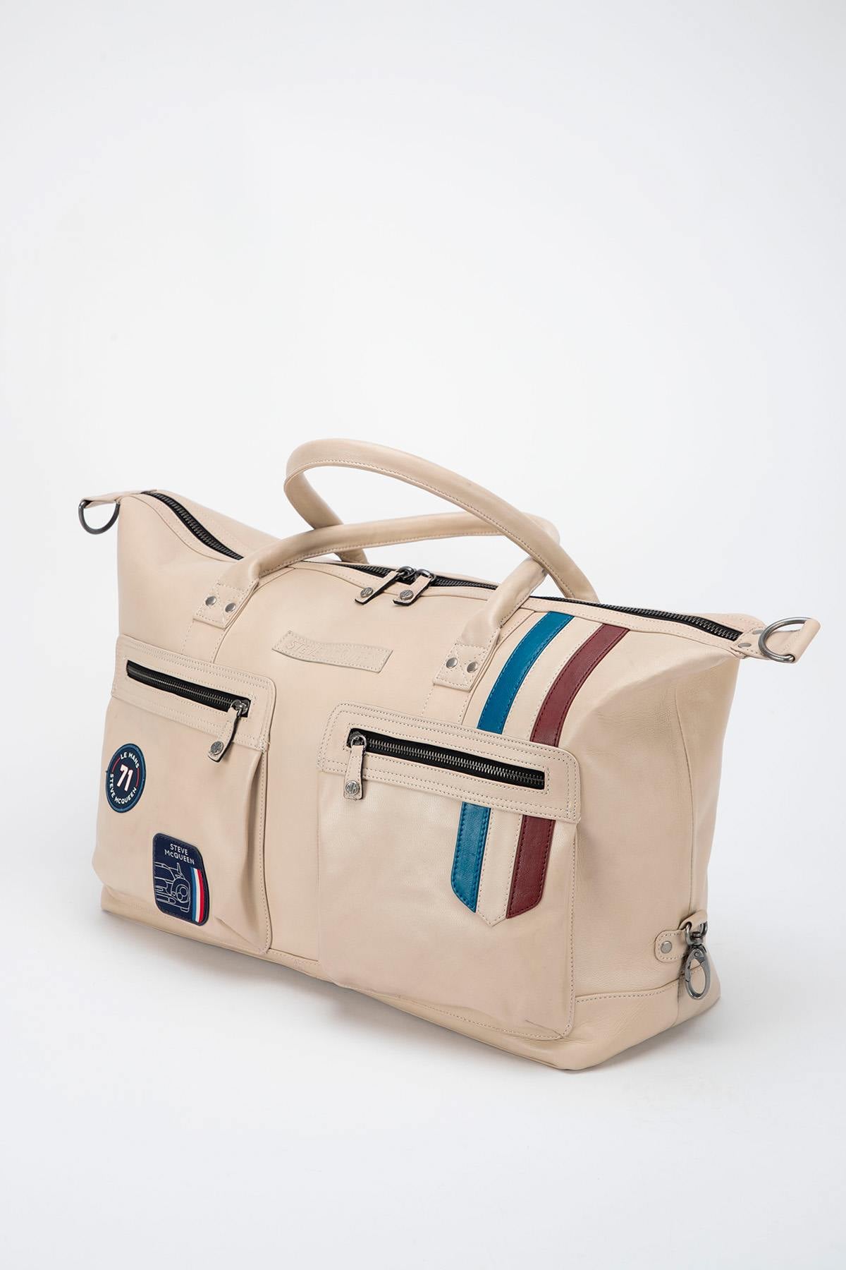 Steve McQueen 48-hour travel bag in ecru leather - Image n°3