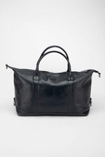 Steve McQueen navy leather travel bag, 48-hour size - Image n°2