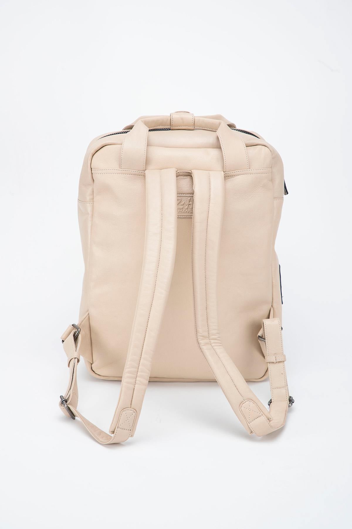 Steve McQueen licensed ecru leather backpack - Image n°2