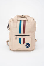 Steve McQueen licensed ecru leather backpack - Image n°1