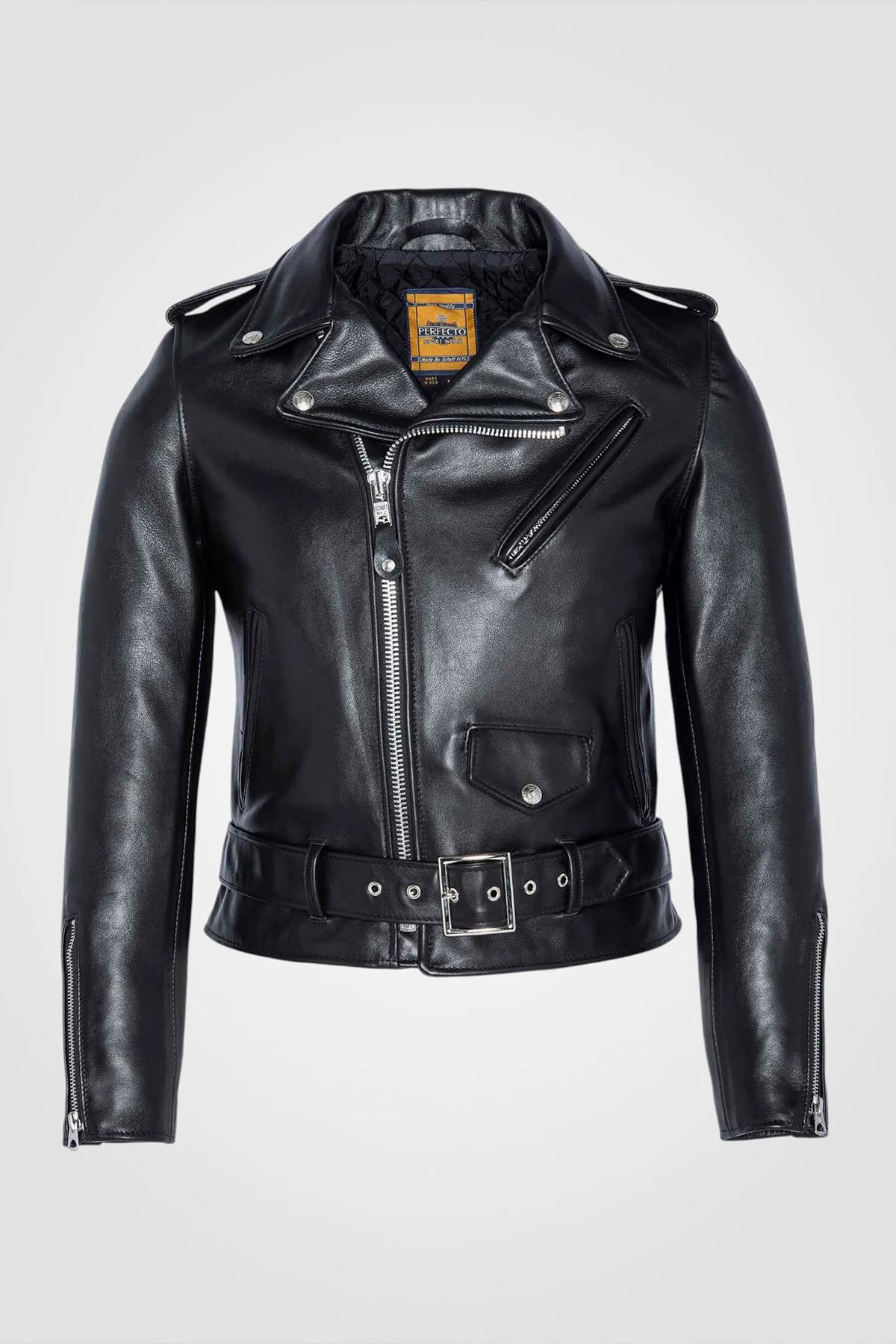 A slim women's Perfecto® in naked cowhide, crafted by Schott NYC. - Image n°7