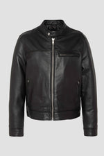 Schott's LCAIDAN BLACK: a lambskin biker jacket with minimalist lines. - Image n°7