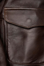 A-2 pilot jacket in brown leather - Image n°5