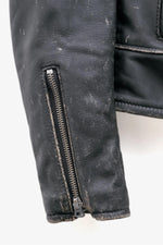 Vintage-style leather biker jacket, Made in the USA - Image n°6