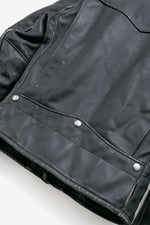 Vintage-style leather biker jacket, Made in the USA - Image n°5