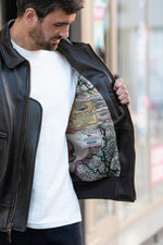 Vintage-style Mod Raiders leather aviator jacket - Image n°9