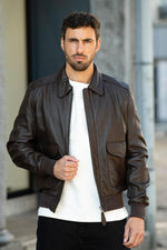 Classic brown pilot jacket - Image n°4
