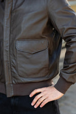 Classic brown pilot jacket - Image n°7