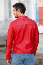 McQueen's legacy in red: a soft, lightweight lambsheep leather jacket. - Image n°3