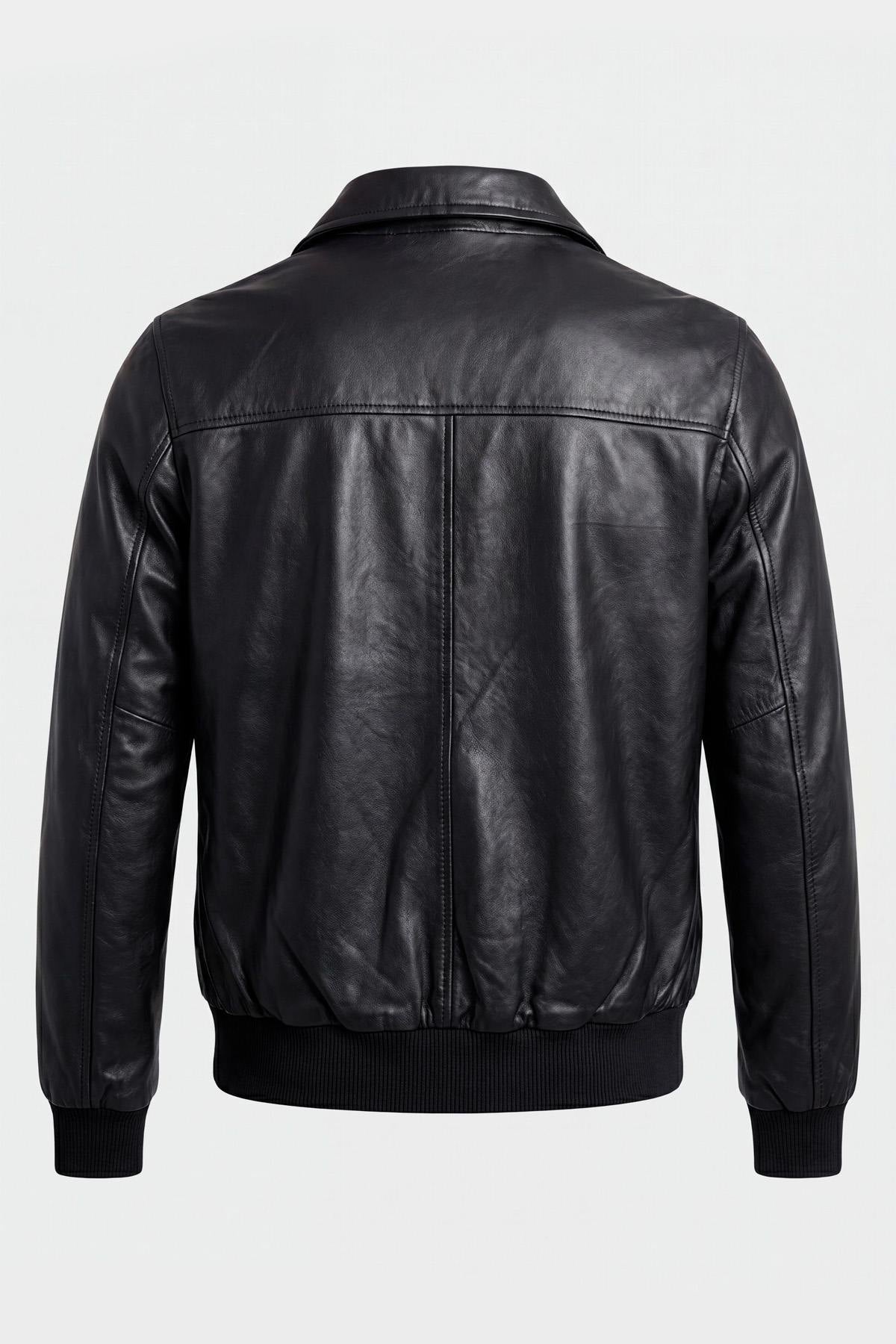Versatile 3-in-1 black leather jacket - Image n°6