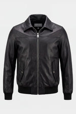 Versatile 3-in-1 black leather jacket - Image n°5