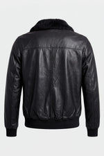 Versatile 3-in-1 black leather jacket - Image n°8