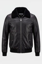 Versatile 3-in-1 black leather jacket - Image n°7