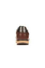 Chestnut leather low-top sneakers - Image n°5