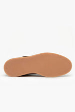 Chestnut and grey suede low-top sneakers - Image n°4
