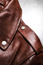 Buco J-21R leather jacket - brown Cow Vintage, deep tone with natural patina - Image n°6