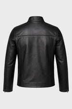 Buco J-100R leather jacket - black Napa, clean café racer lines - Image n°9