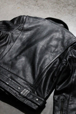 Buco J-27R leather jacket - black Cow Milled, police motorcycle unit heritage - Image n°4