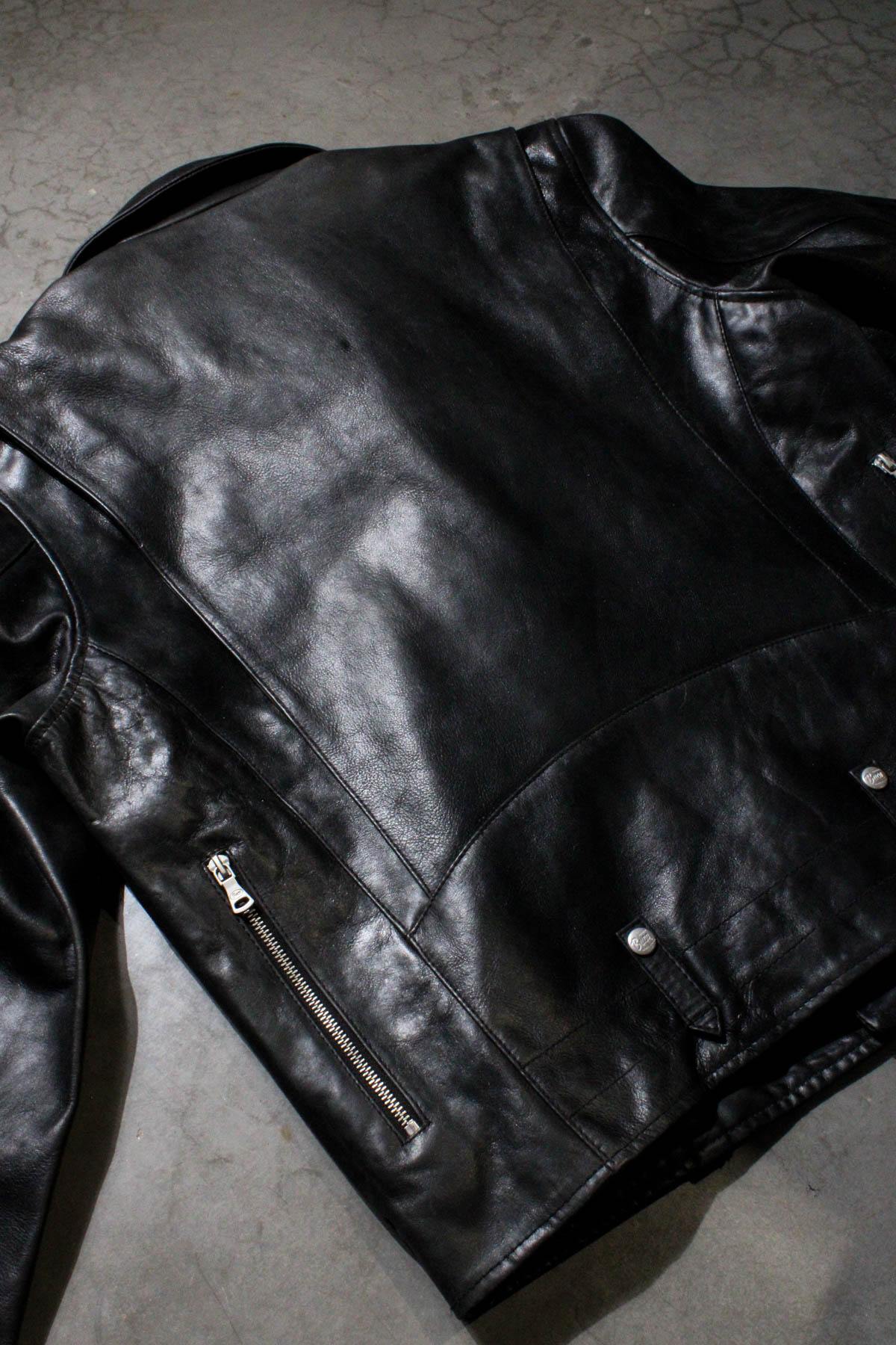 Buco J-21R leather jacket - black Cow Vintage, American cut - Image n°11