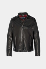 Black cowhide café racer jacket – Made in USA - Image n°4