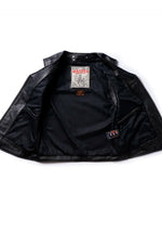 Men's black cowhide leather vest - Image n°6