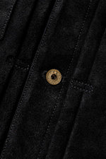 Midnight blue suede jacket with Western embroidery - Image n°6