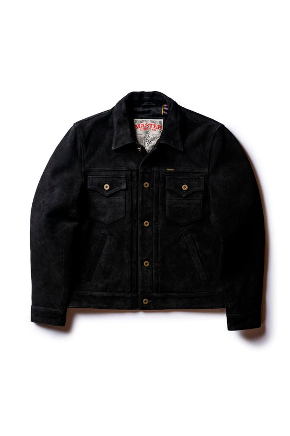 Midnight blue suede jacket with Western embroidery - Image n°7