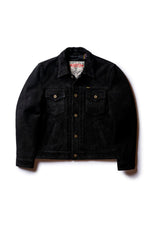 Midnight blue suede jacket with Western embroidery - Image n°7