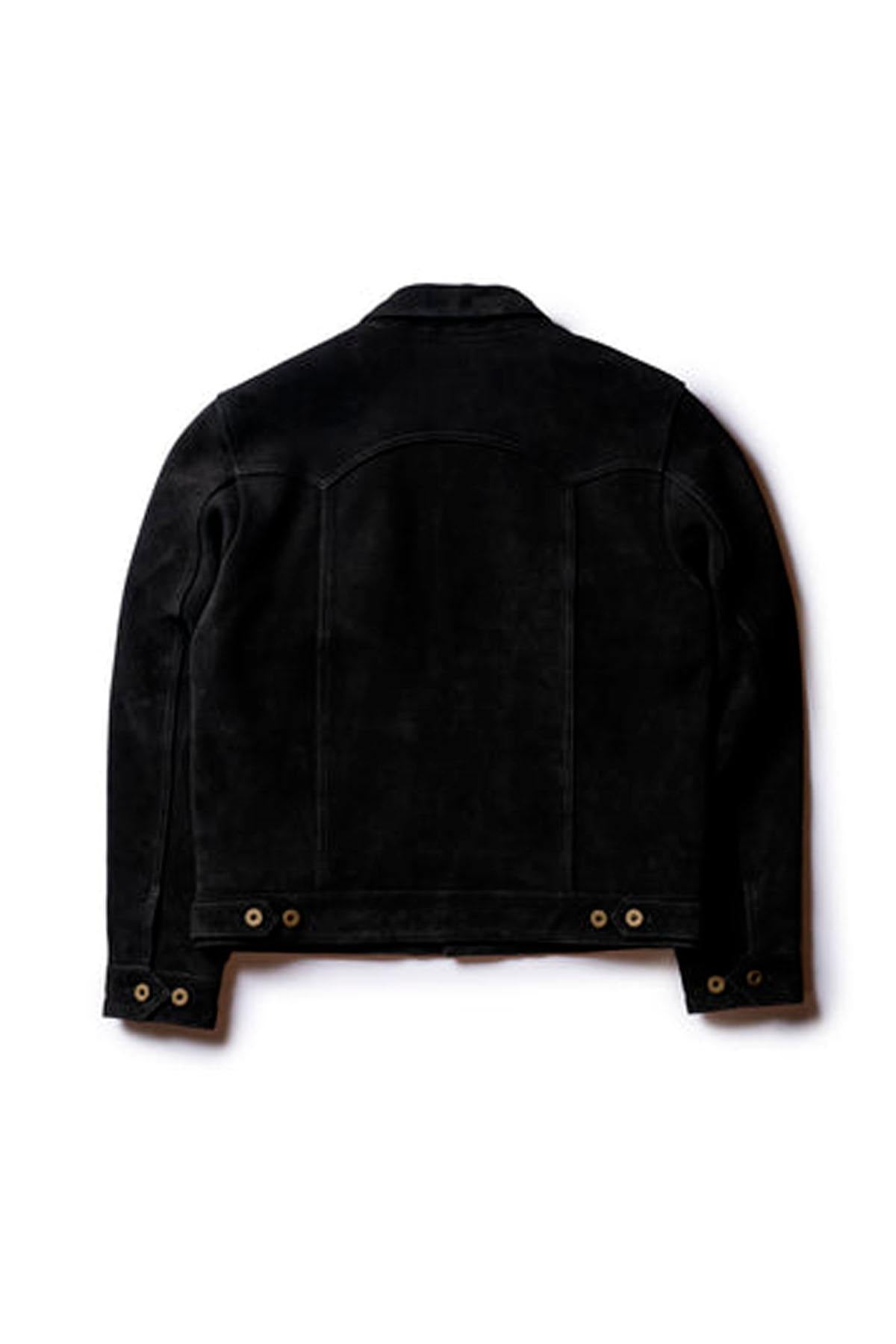 Midnight blue suede jacket with Western embroidery - Image n°9