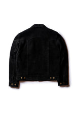 Midnight blue suede jacket with Western embroidery - Image n°9