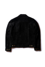 Midnight blue suede jacket with Western embroidery - Image n°9