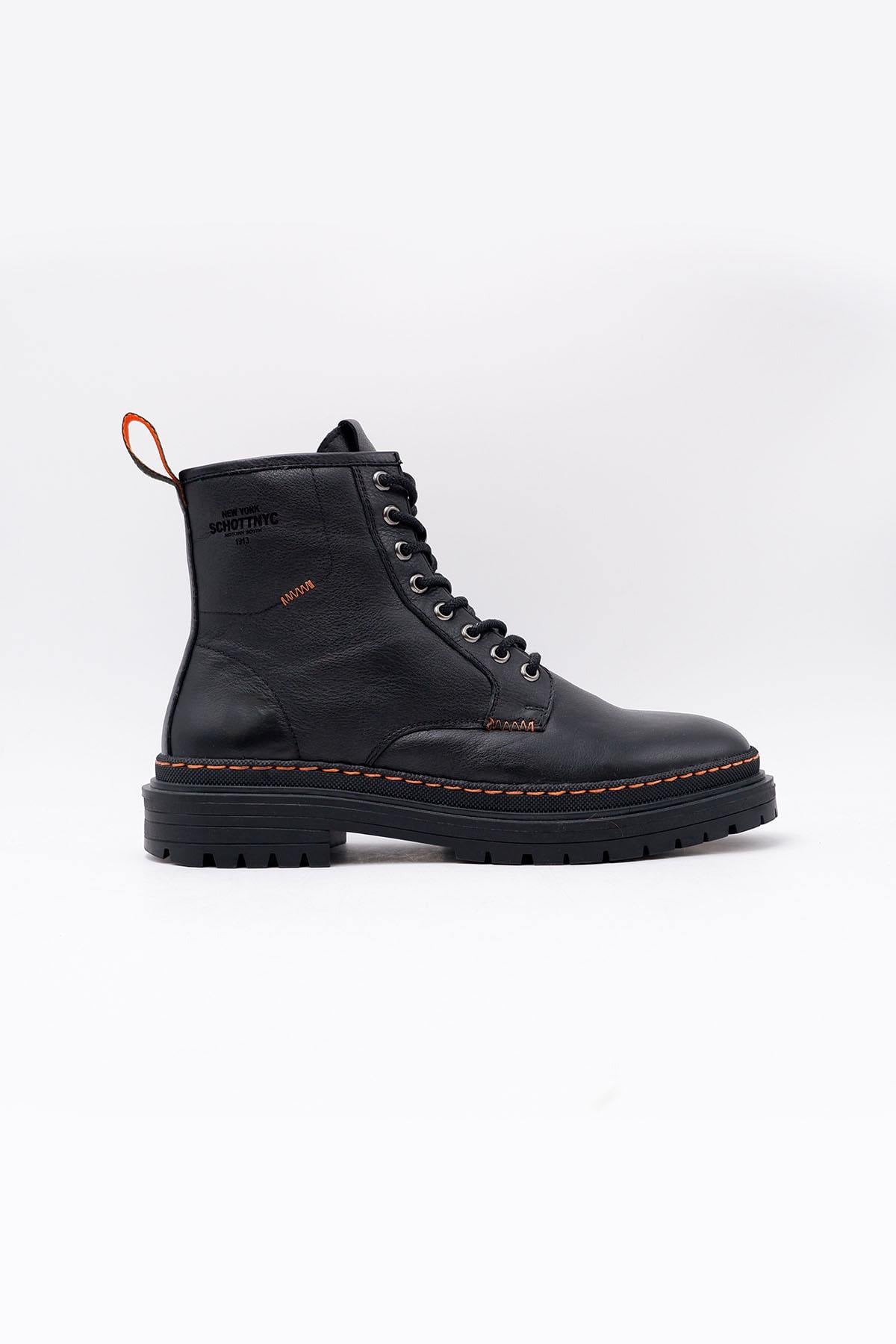 Men's black leather boots - Image n°1