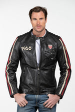 24h Le Mans black leather racing jacket - Image n°5