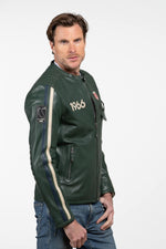 24 Hours of Le Mans green racing leather jacket - Image n°3