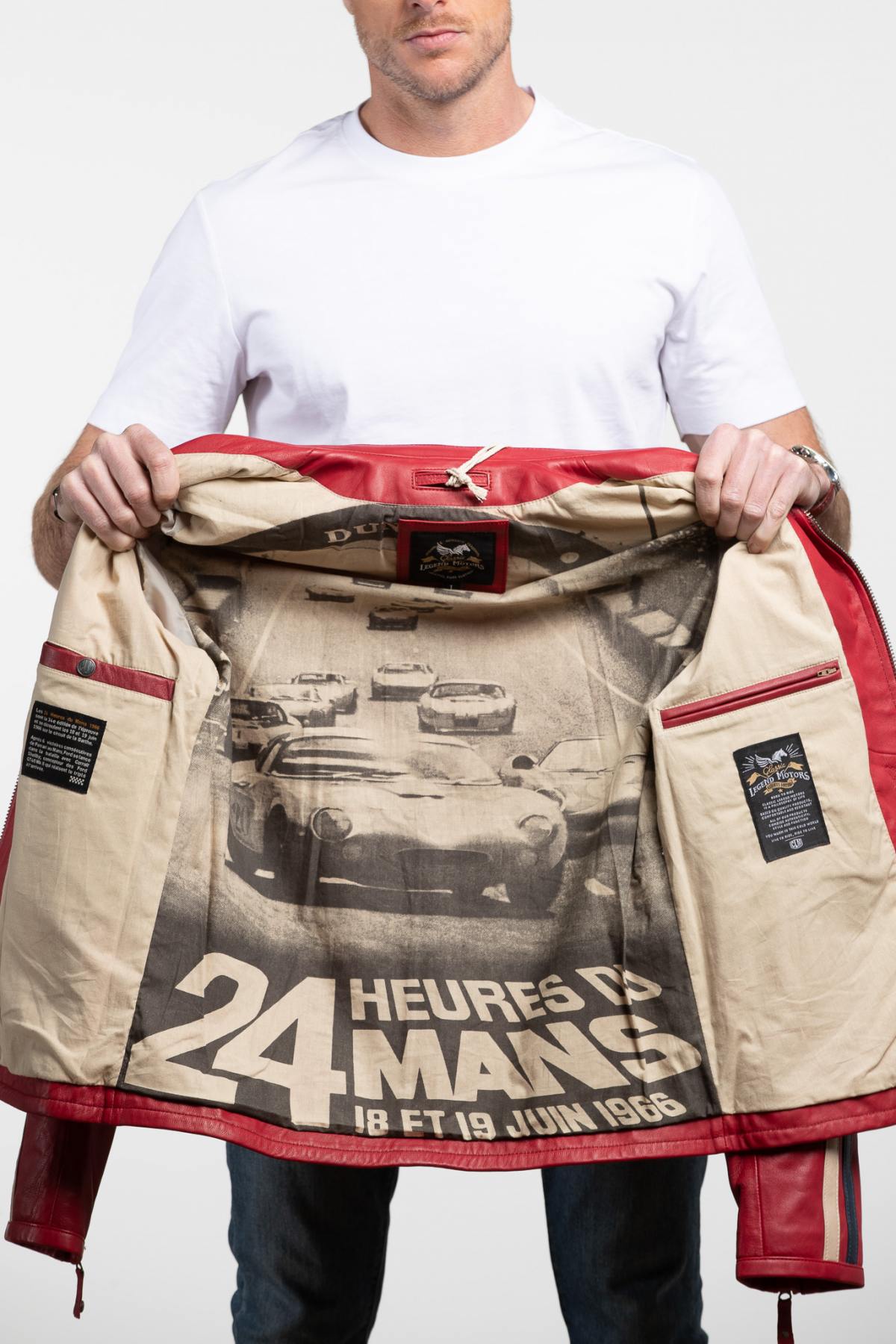 24 Hours of Le Mans red leather racing jacket - Image n°2