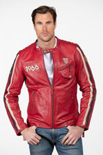 24 Hours of Le Mans red leather racing jacket - Image n°5
