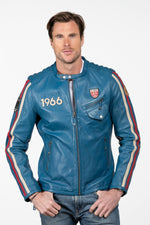 24 Hours of Le Mans Ocean Blue Racing Leather Jacket - Image n°4