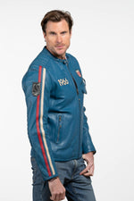 24 Hours of Le Mans Ocean Blue Racing Leather Jacket - Image n°2