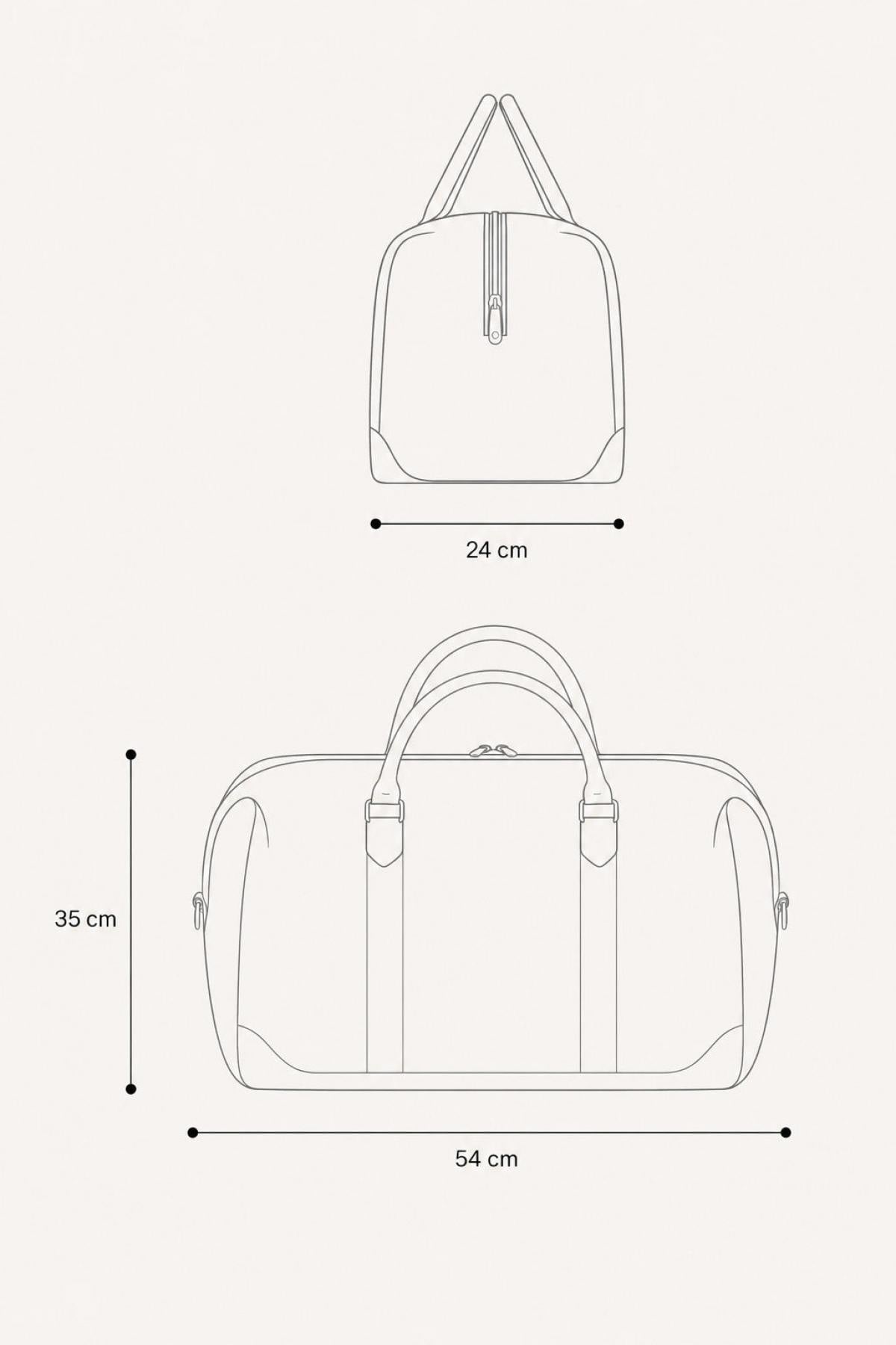 Green leather racing-style 48-hour travel bag - Image n°4
