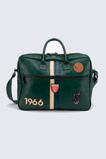 24h Le Mans green leather messenger bag - Image n°1