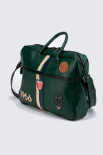 24h Le Mans green leather messenger bag - Image n°3