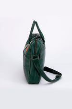 24h Le Mans green leather messenger bag - Image n°4
