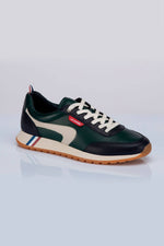 Men's green cowhide leather sneakers - Image n°6