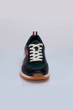 Men's green cowhide leather sneakers - Image n°7