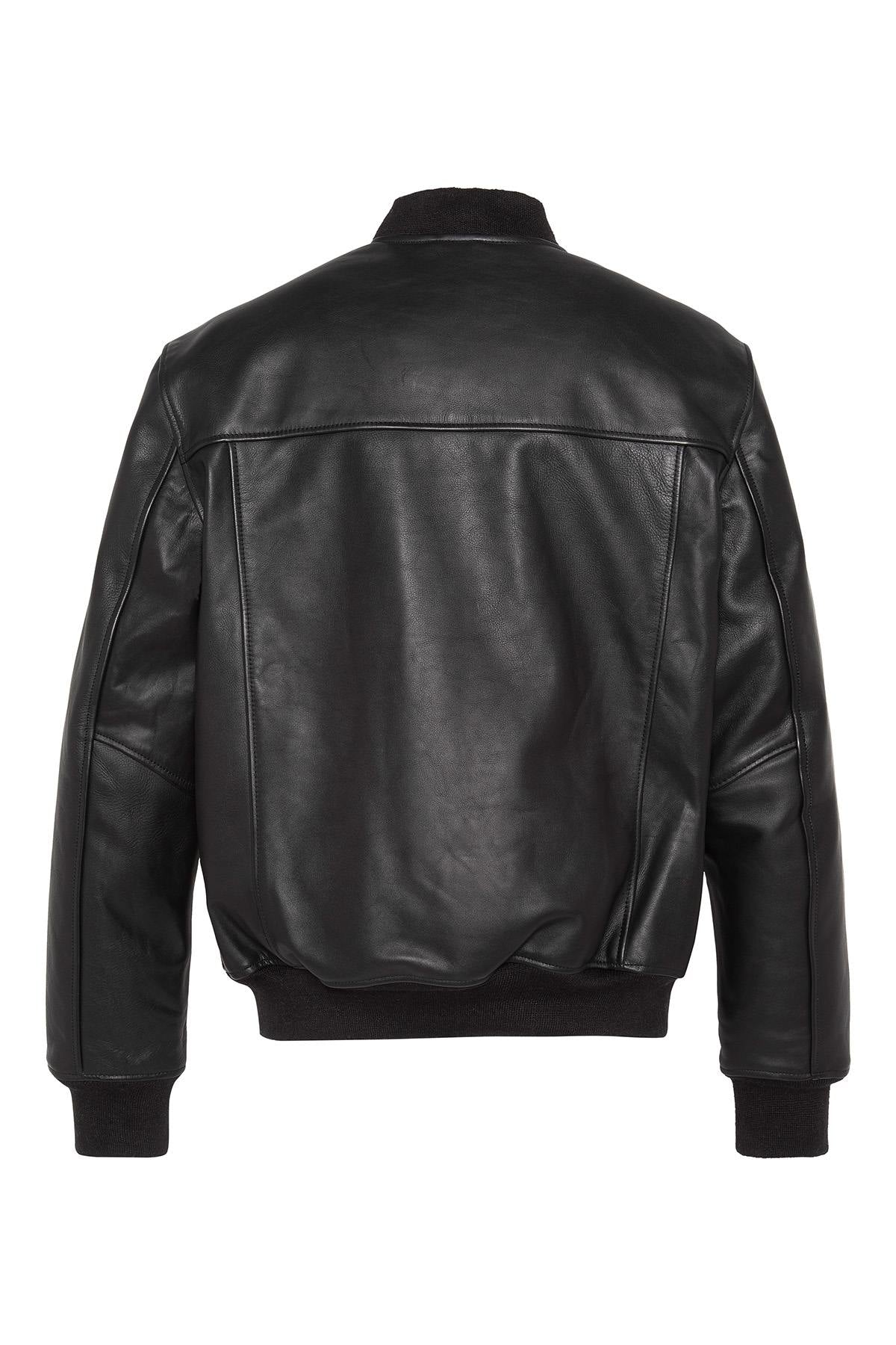 Men's Cowhide Leather Bomber Jackets - Image n°2