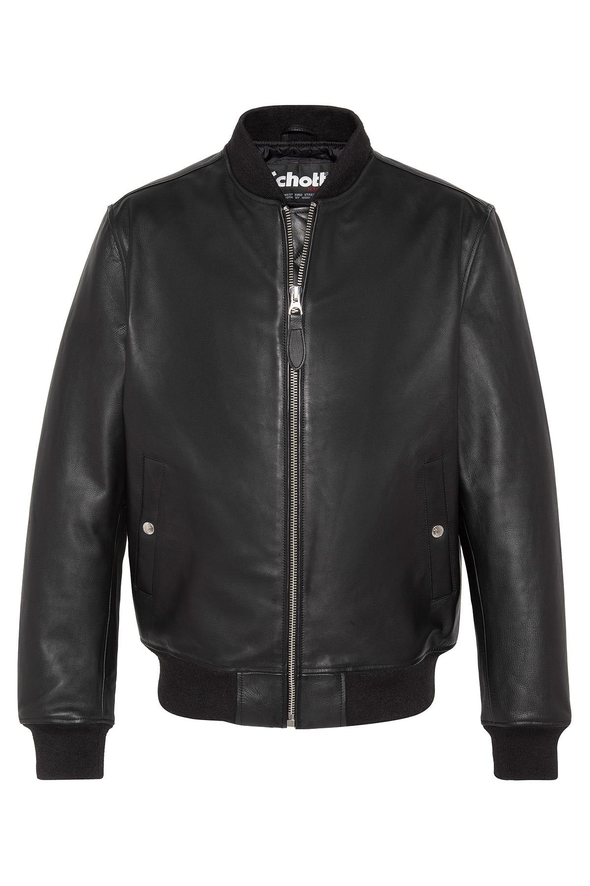 Men's Cowhide Leather Bomber Jackets - Image n°1