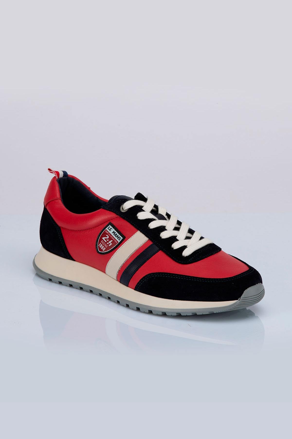 Racing red leather sneakers - Image n°2