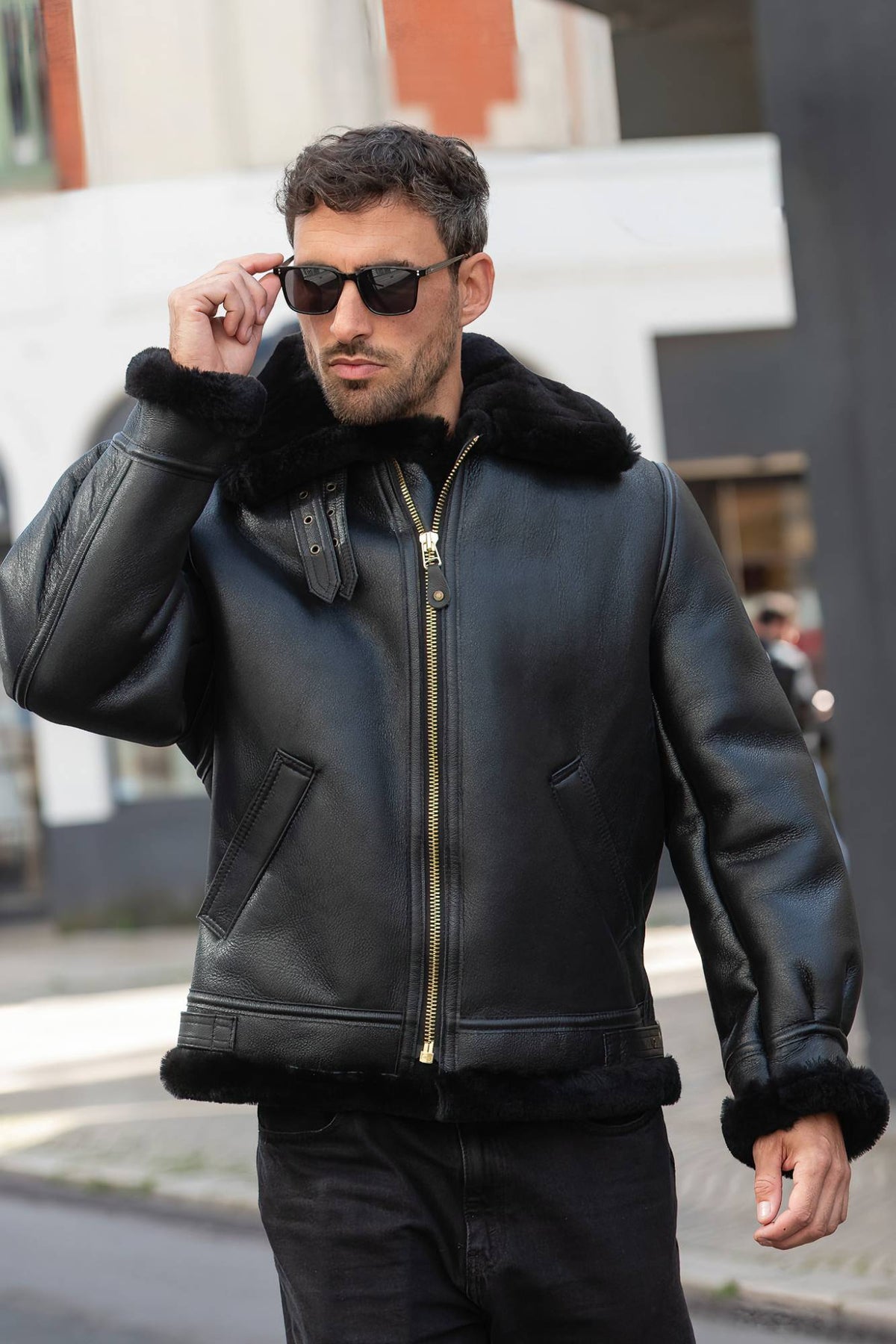 Iconic black Made in USA Shearling Jacket! - Image n°1