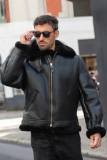 Iconic black Made in USA Shearling Jacket! - Image n°1